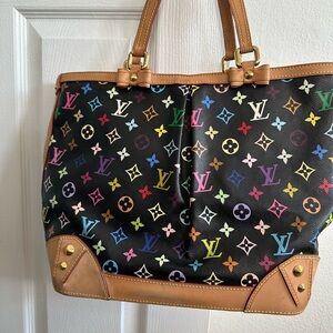 Louis Vuitton Multicolor Monogram Black Murakami Canvas Tote Limited Edition